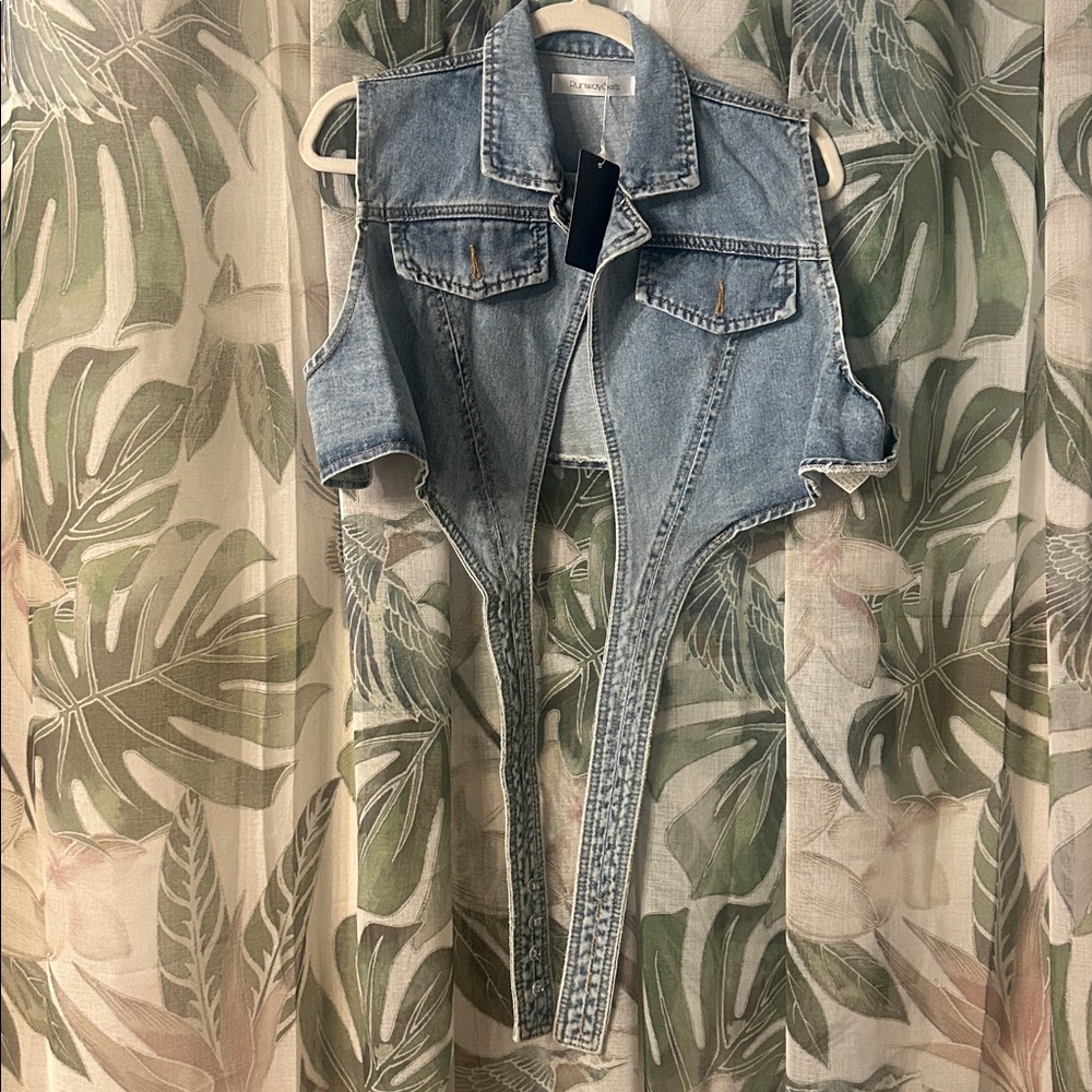 Denim Sleeveless Vest